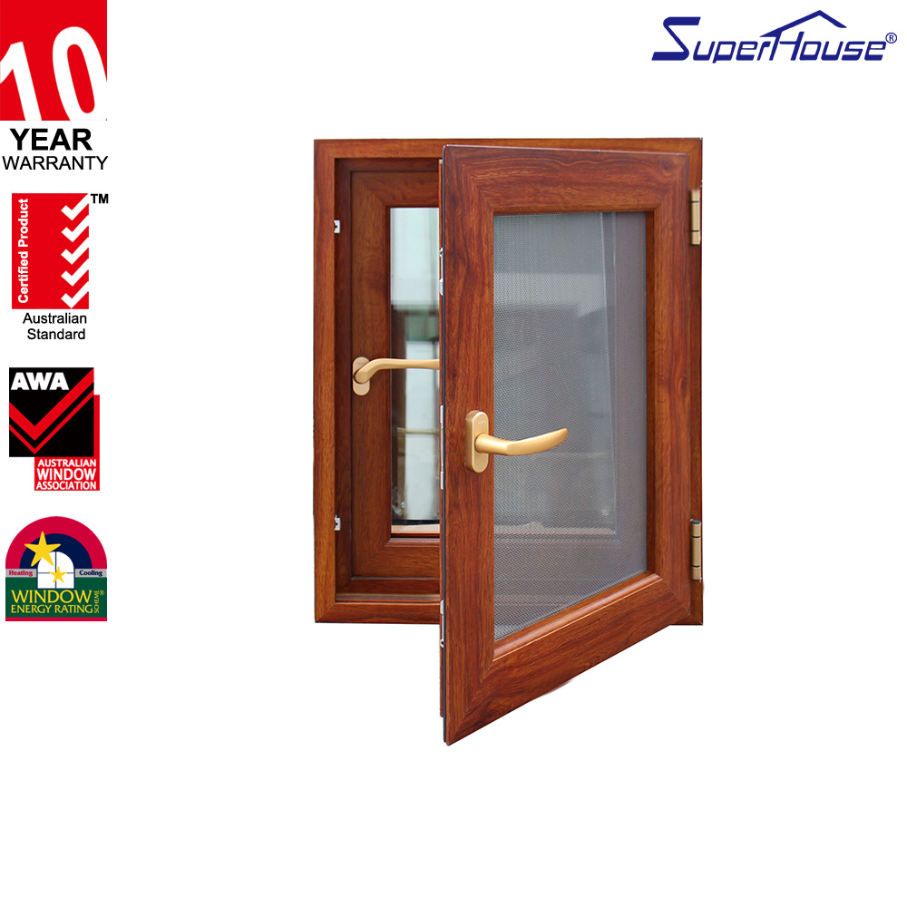 Superhosue 20 Years Industry Experience High Energy Efficiency NFRC Narrow Frame Aluminium Casement Window Aluminium windows