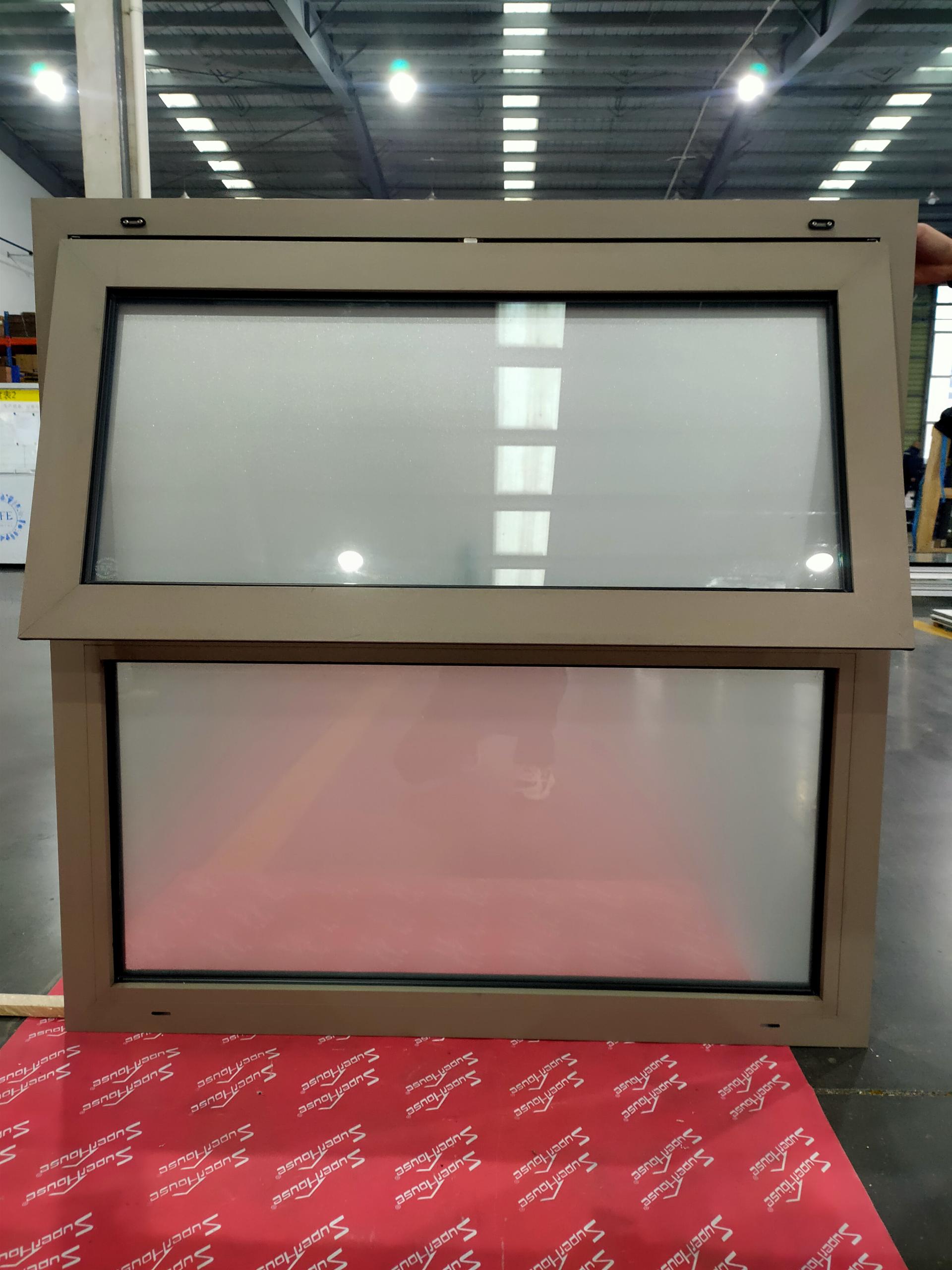 Superhouse Simple and Beautiful High Light Rate Less Space Occupied Double Tempered Glass Aluminium Awning Window