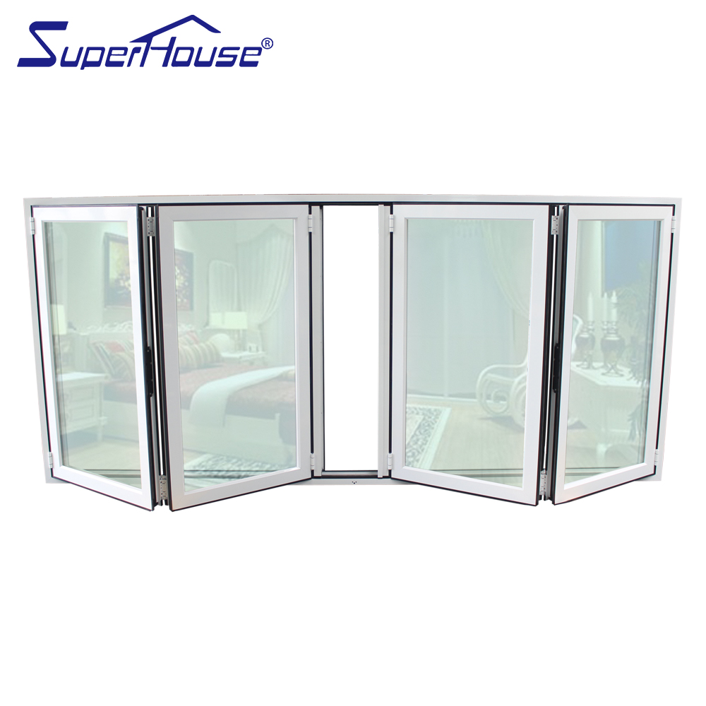 Superior Quality Modern Energy-saving Glass Aluminum Bi Fold Windows Exterior Accordion Design
