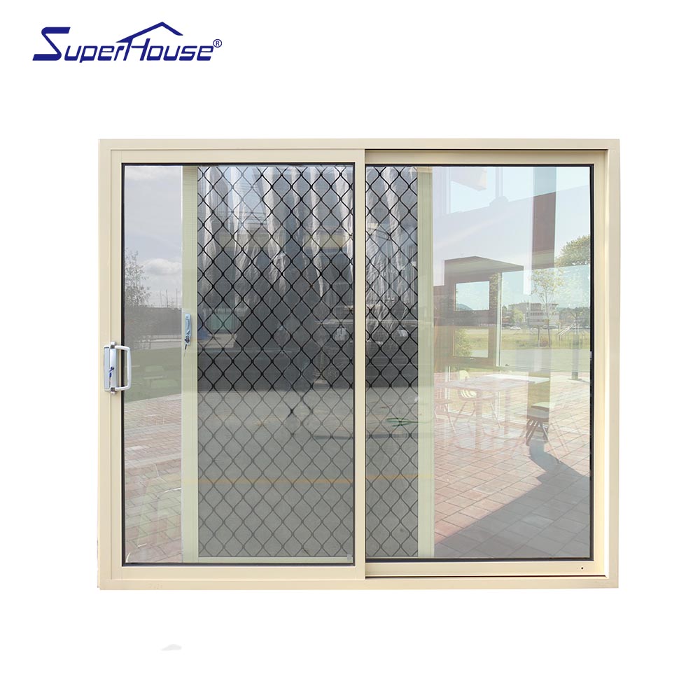 Superhose Modern Anti Deformation Strong Structure Double Tempered Glass Aluminum Alloy for Hotel  Villa Customized Sliding Door