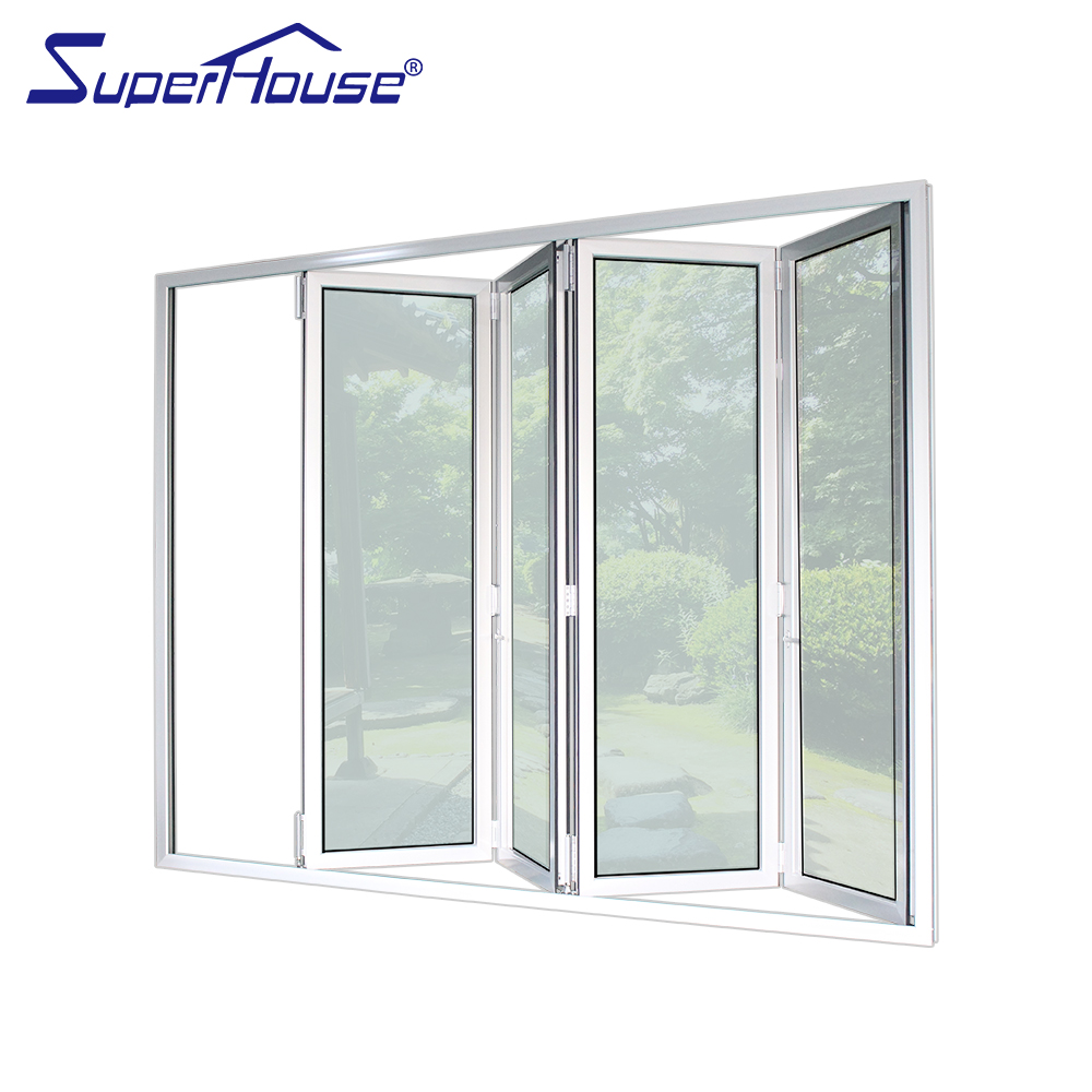 Electrophoresis Surface Treatment Thermal Break Aluminium Bifold Patio Folding Glass Doors Outswing Energy Efficient Bifold Door