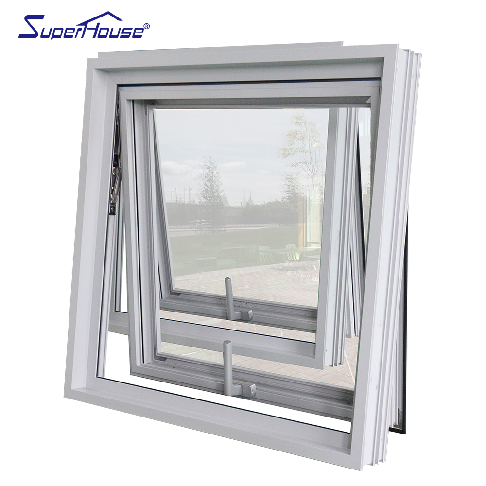 Superhouse Custom Sizes Aluminum Skylight with Modern Design for Outdoor Use Ventilation & Light Transmission Awning Window