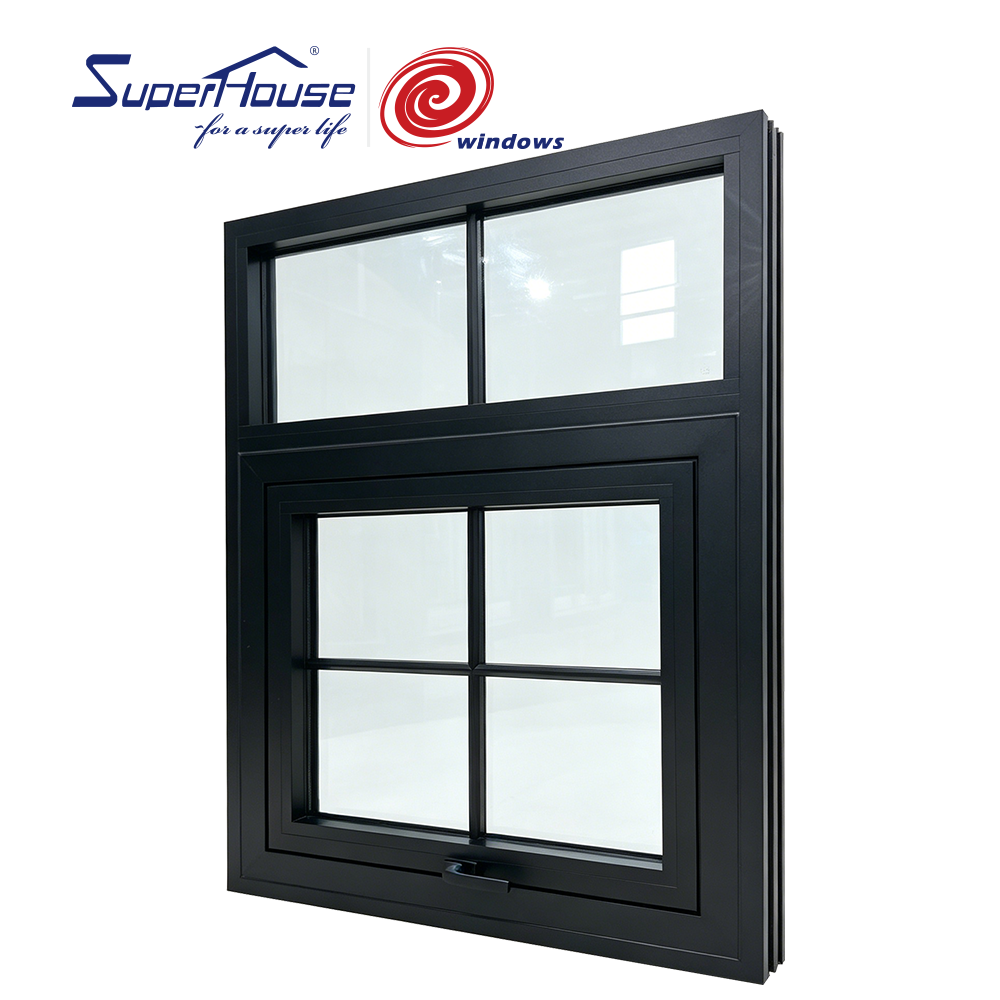 Custom Aluminum Double Glazed Awning Window with Grilles Between Glass for Builders and Wholesale