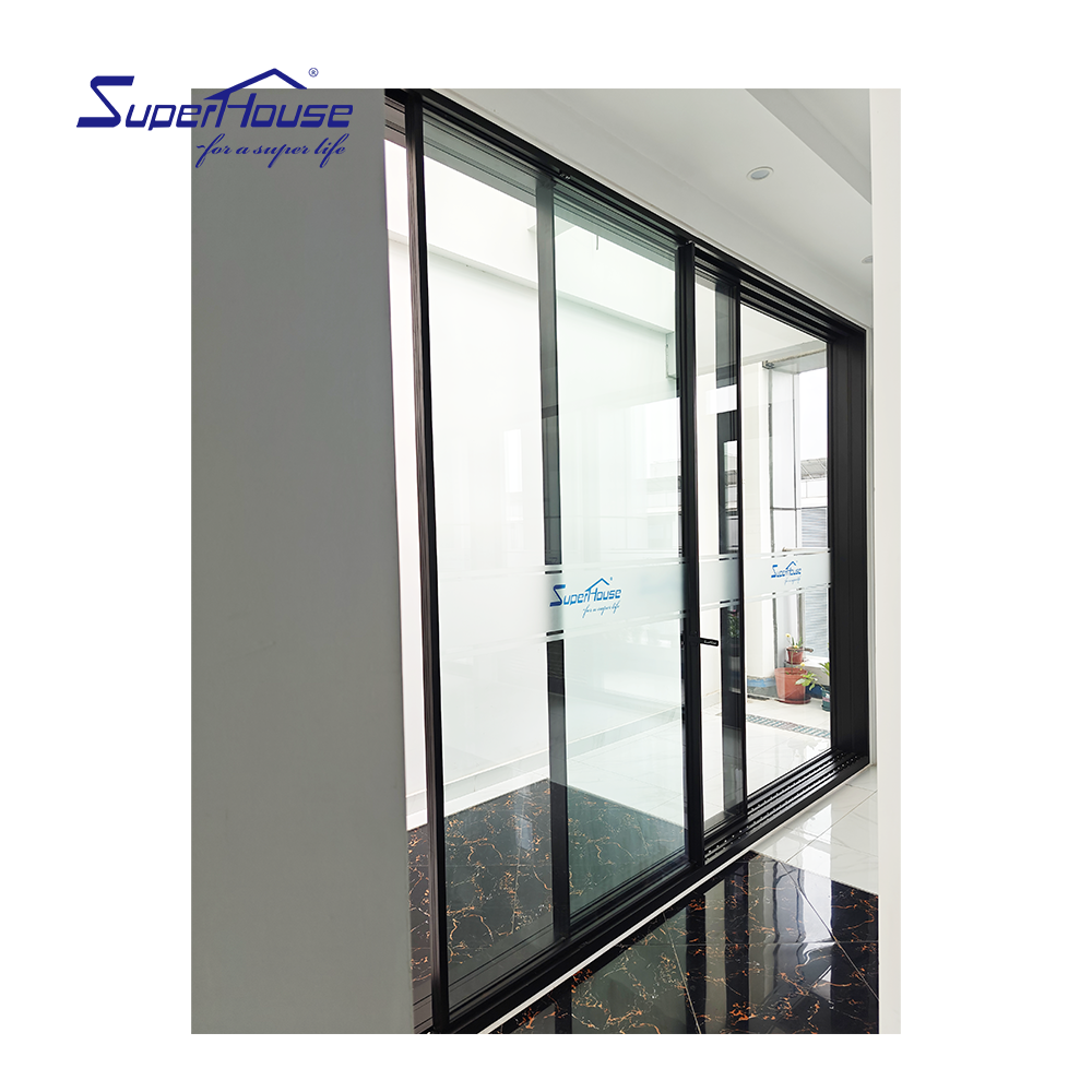 Superhouse Slim Series Ultra Slim Frame Aluminum Sliding Door, Panoramic Glass Patio Balcony Door