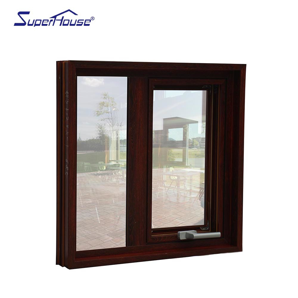 Superhouse Triple Glaze Tempered Glass Hurricane Impact Double Push Out Windows With Flyscreen Aluminum Awning Window
