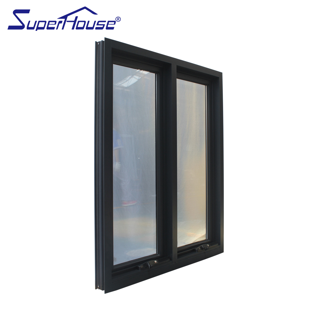 Superhouse Hurricane Impact Aluminum Awning Window Miami Dade Certified Soundproof Waterproof UV Protection for Commercial Hotel