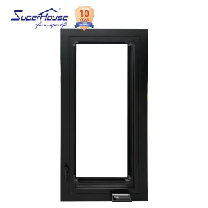 Modern Style Insulated Aluminum Windows with Tempered Glass AS2047 Certificated for Villas Houses Black Casement Window