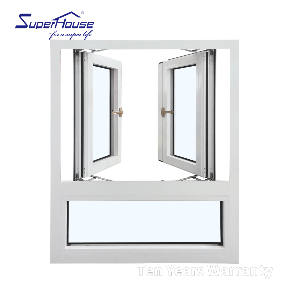 NFRC TITL 24 Thermal Break American Window Big Glass Panel Aluminum Swing Casement Window Outward-Opening Windows