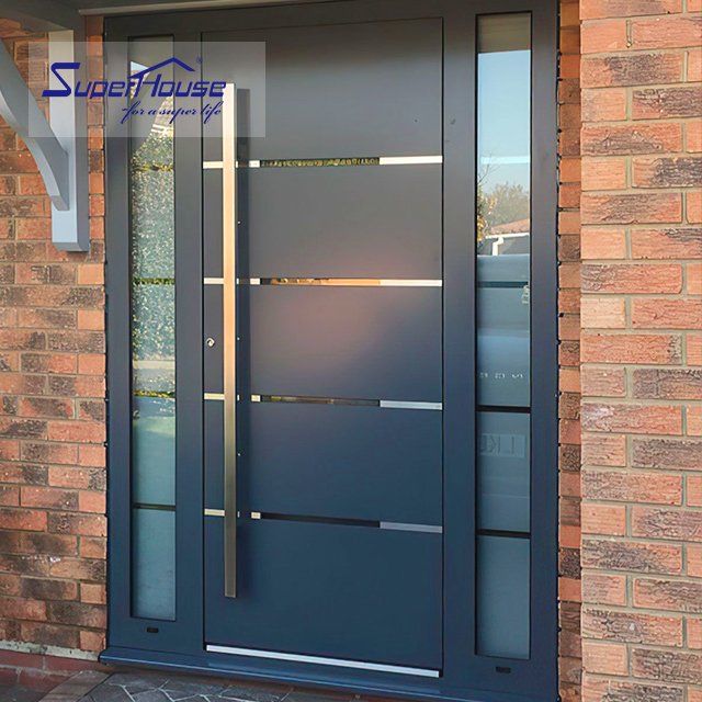 USA villa house popular modern fancy Entry door customized size color design aluminium security sound proof Front entry door