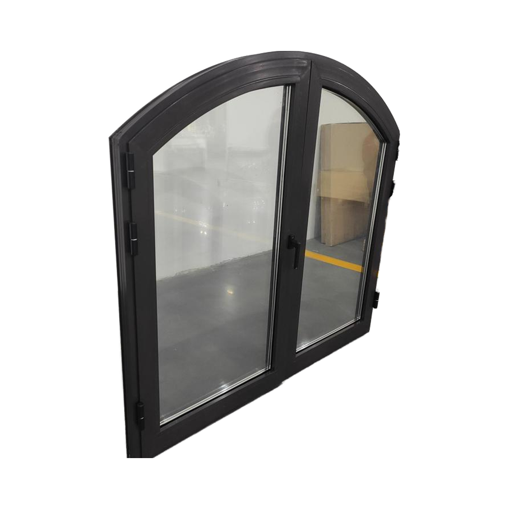 Modern Half Casement Window Swing Open Style Aluminum Alloy Frame Stainless Steel Screen for Villas NFRC/NOA Good Waterproof