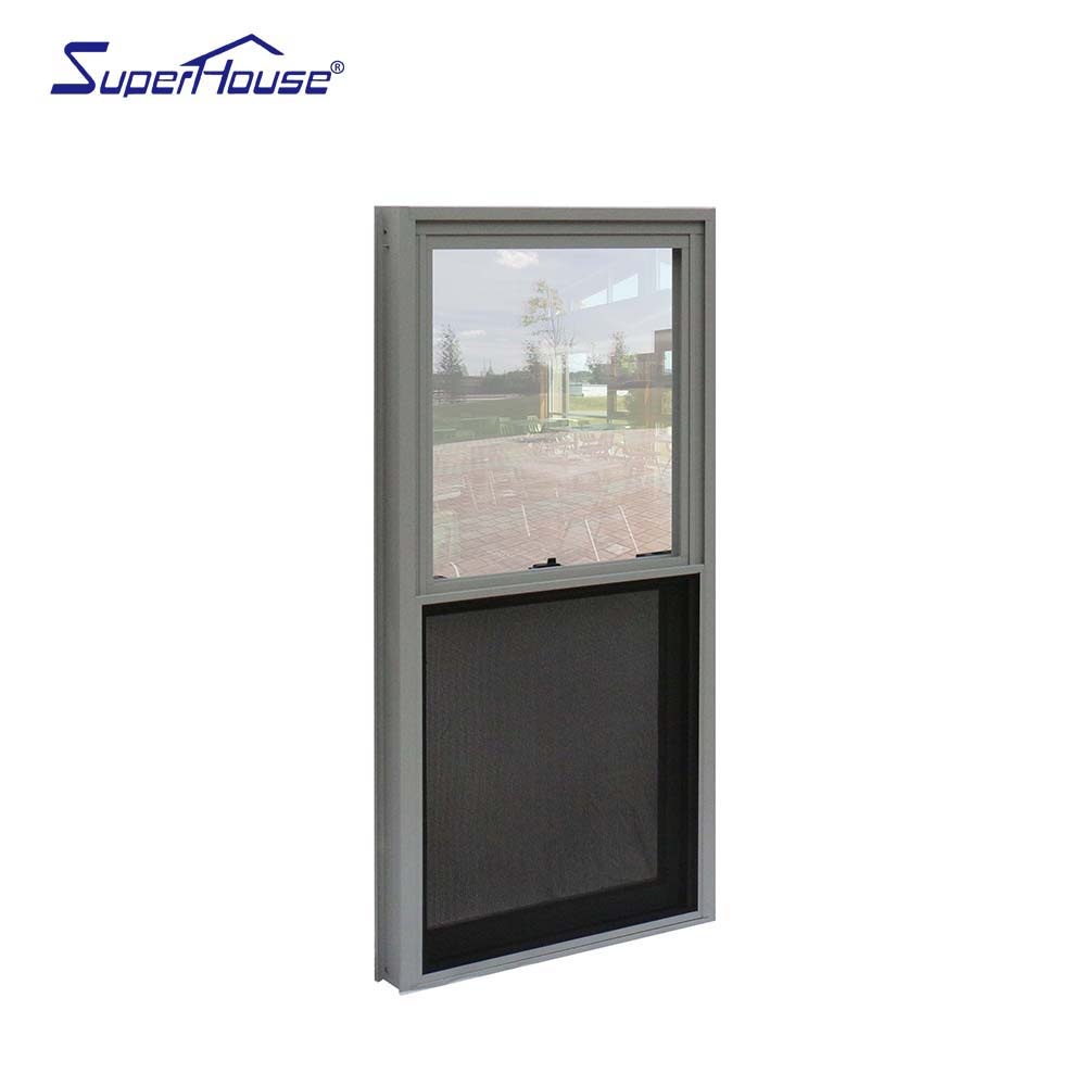 Custom windows Aluminum Double Glass windows Single Hung Window Custom 24x48
