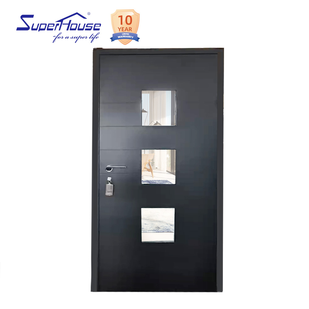 Superhouse Australian Customized Luxury Exterior Entrance Door Aluminum Alloy Anti-Theft Fireproof Bulletproof Glass Pivot Door