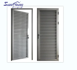 Commercial Office Aluminium Louver Hinged Door Waterproof Anti-rust Privacy Machine Room Heat Dissipation Tool Room Ventilation