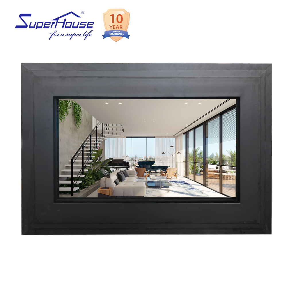 NFRC Crank Awning Window Aluminum Alloy Germany Hardware Handle Multi Point Lock Anti Burglar Heat Insulation Energy Saving