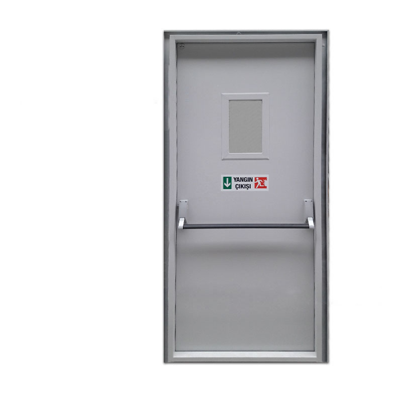 Fire Emergency Aluminum clear Tempered Glass Smart Lock 15N Power Push Panic bar Escape Door