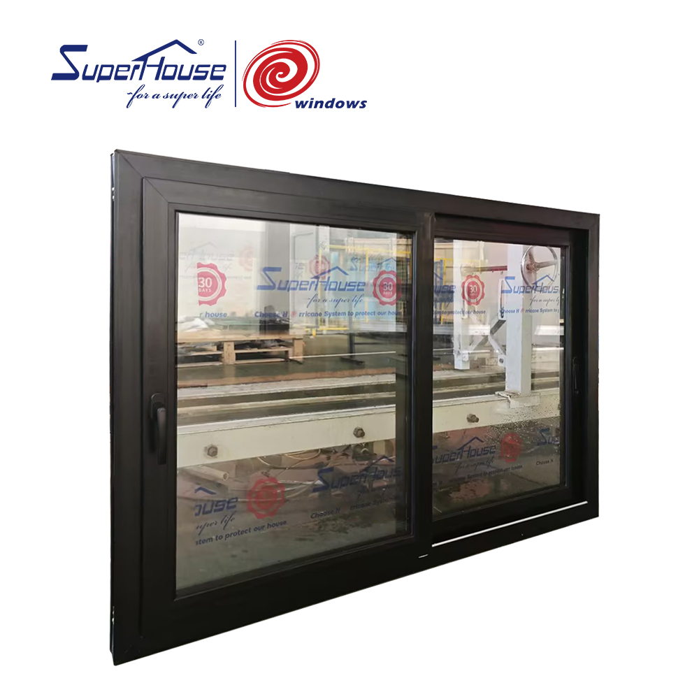 Superhouse Hurricane Proof NFRC NOA FPA AS2047 Standard Double Glass Aluminium Sliding Window Impact windows