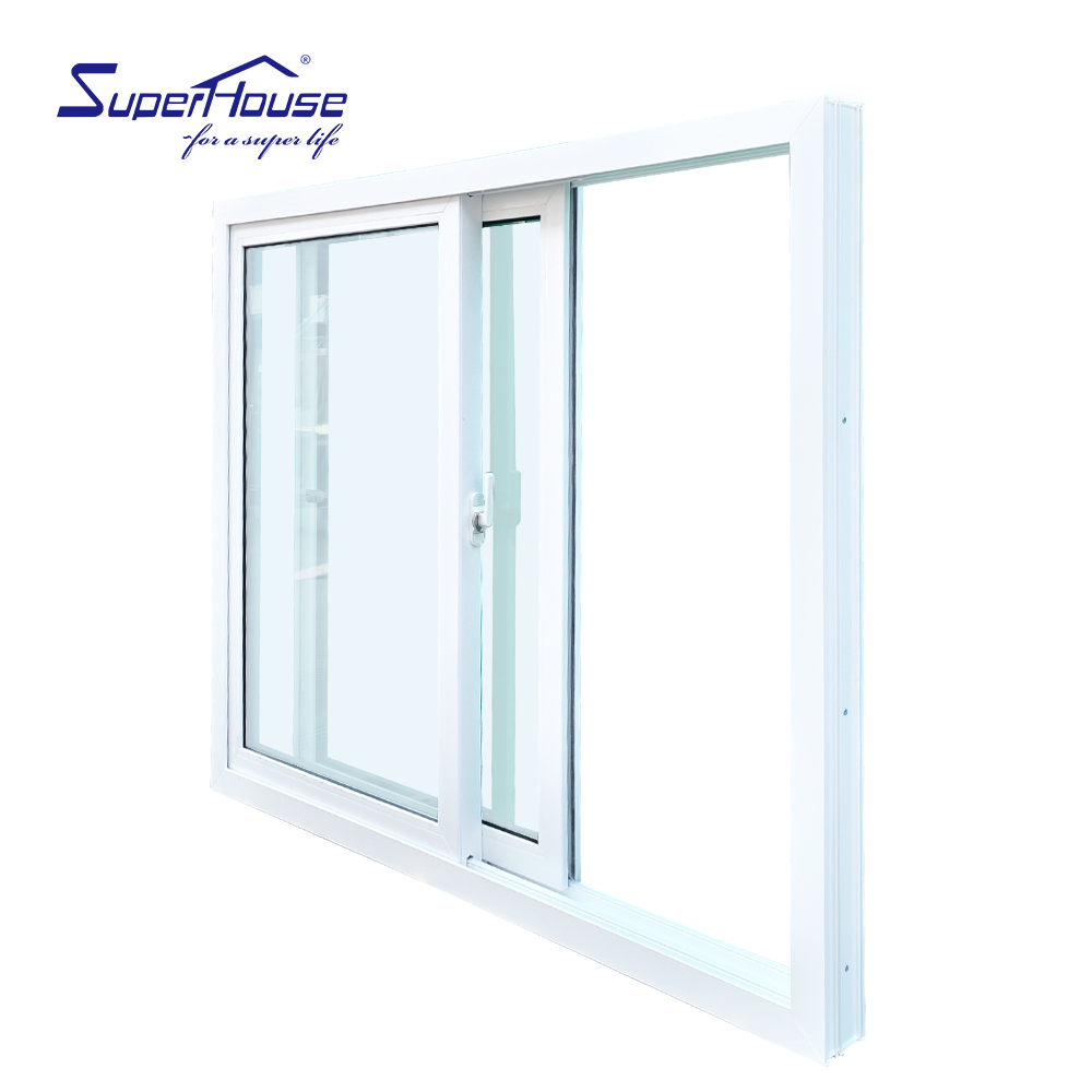 USA NFRC rated Vinyl sliding window high energy saving insulated tempered double low-e glass horizontal roller window