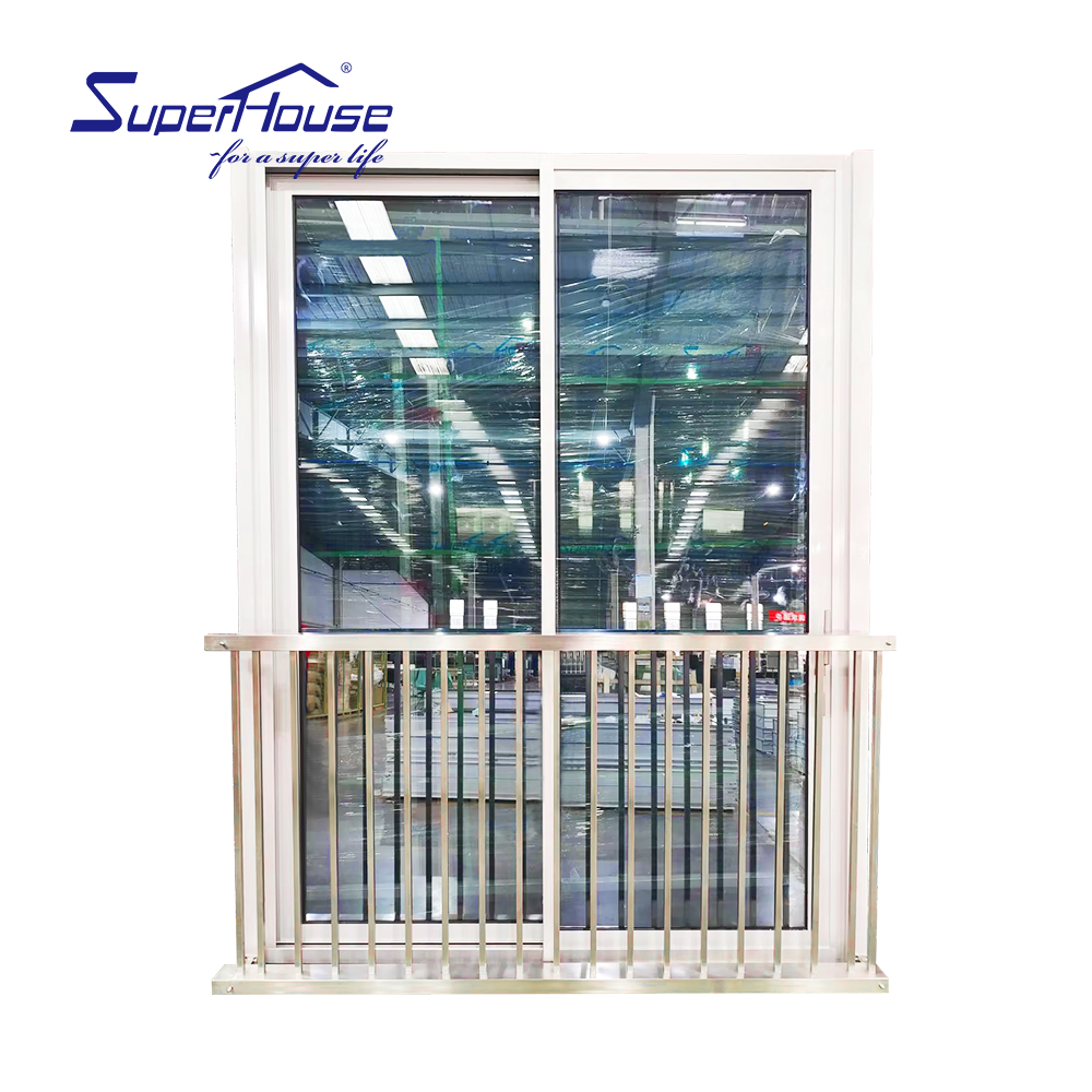 Superhouse NOA Florida Hurricane Resistance Glass Patio Doors for Hotel Villa with Custom Service Aluminum White Sliding Door