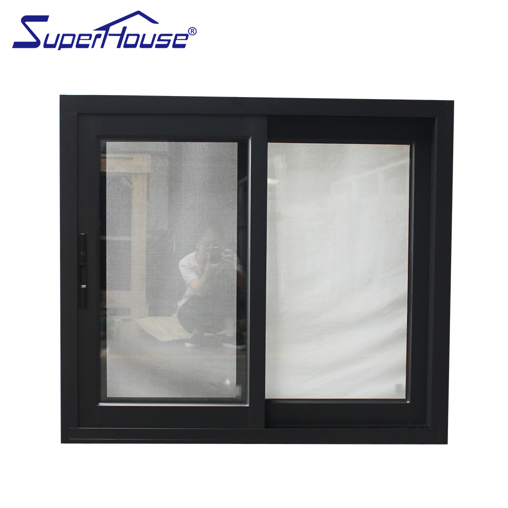 For Modern Mosquito Net Window with Swing Design Fiberglass Mesh Magnetic Screen NFRC Certified Aluminium Glass Window