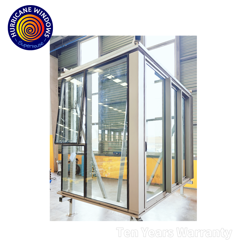 Big View Slim Frame Hurricane Impact Door Thermal Break Energy Saving Multi Tracks Stacker Door for Coastal House Miami Florida