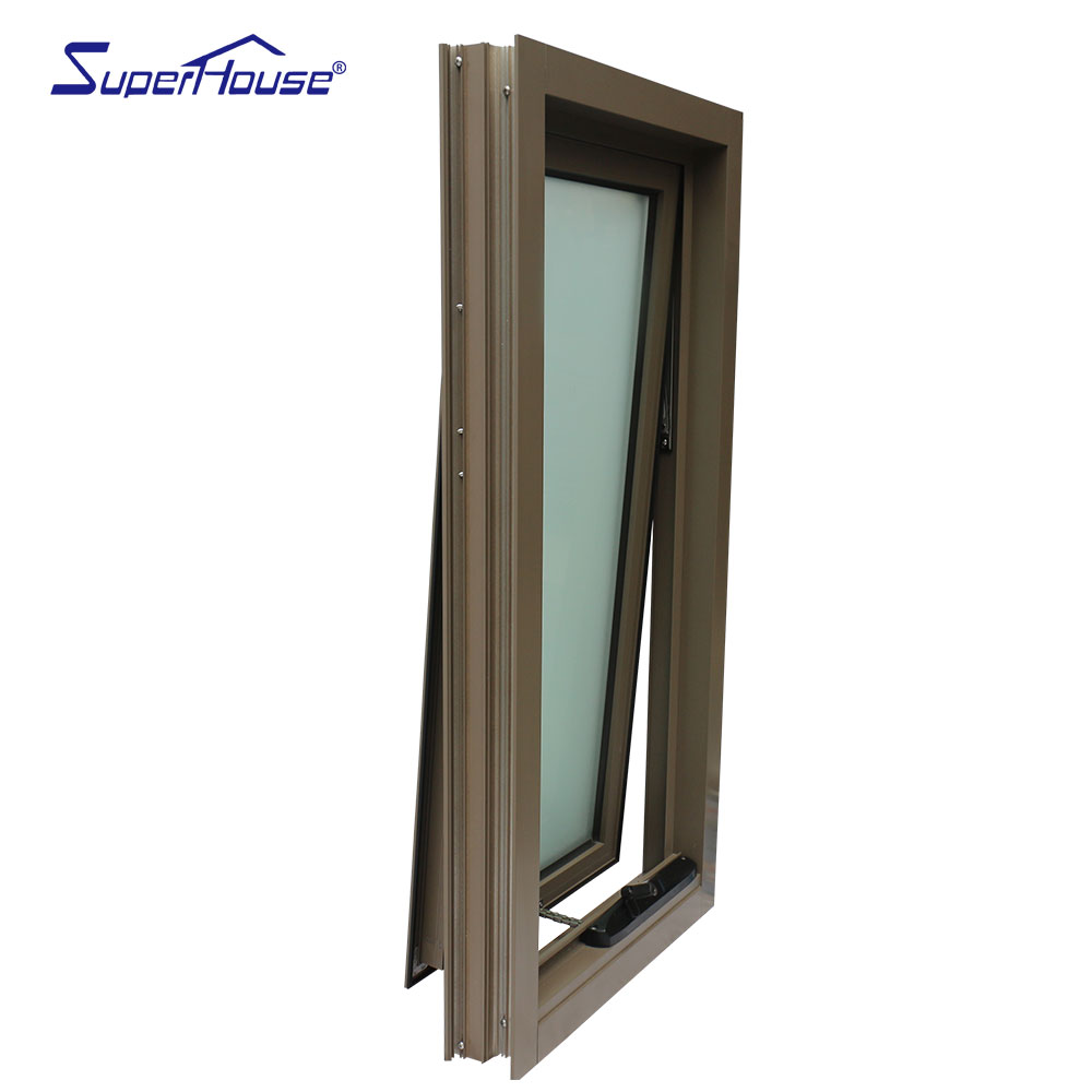 AS2047 Certified Thermal Break Aluminum Chain Winder Awning Window Frosted Privacy Glass for Australian Residential House