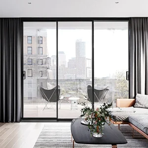 California HOT NFRC Slim Design  Windproof Doors Mordern Style Aluminum Sliding Door for Villa