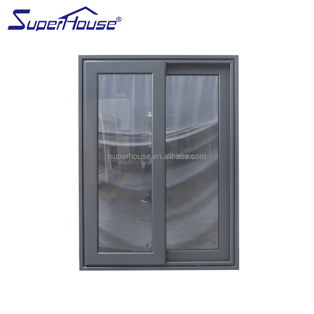 Miami Dade Certified Aluminum Sliding Window Laminated Safety Reflective Glass Anti Shatter Privacy Window Bedroom Living Room
