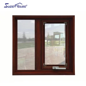 Superhouse Triple Glaze Tempered Glass Hurricane Impact Double Push Out Windows With Flyscreen Aluminum Awning Window