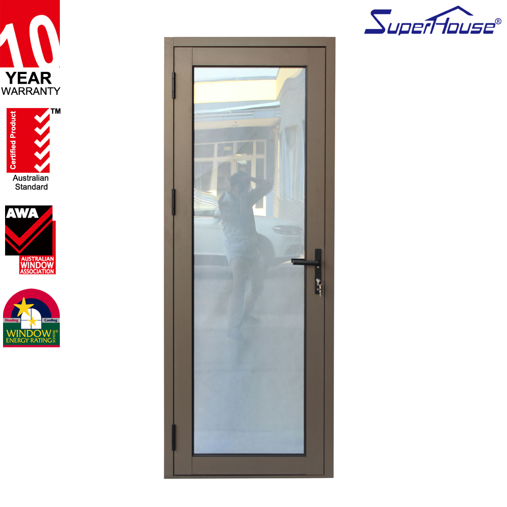 Superhouse NFRC Commercial Entry Door Front Door Aluminum Double Glass French Entry Door