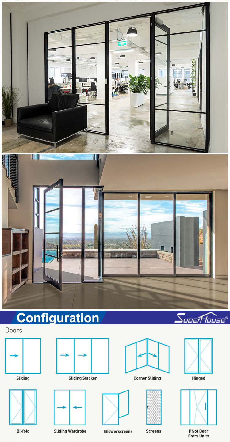 Customized T6 Aluminum Insulated Glass Sliding Door Details