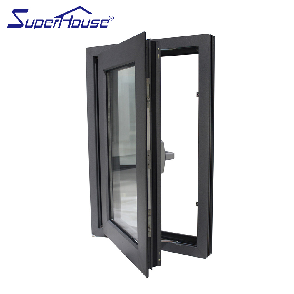 NFRC TITL 24 Thermal Break American Window Big Glass Panel Aluminum Swing Casement Window Combination Double Casement Window