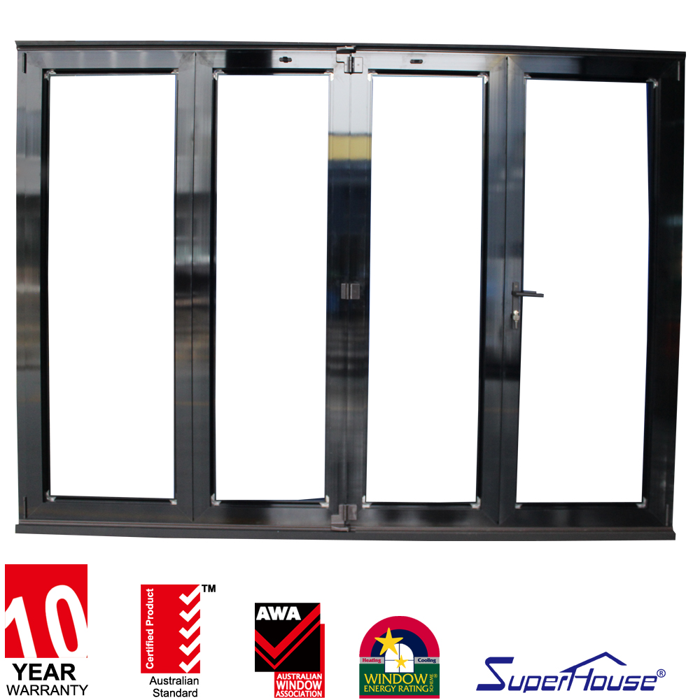 Superhouse Premium Aluminum Doors Modern Design Bi-fold Door Architectural Accordion Door Panoramic Aluminum Folding Doors