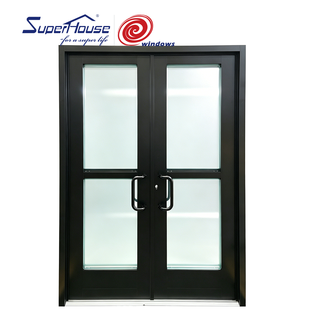 Commercial Custom Aluminum Alloy Double Glass Swing Door Pull Handle High Impact Modern Design for Hospital Hotel Use Windproof