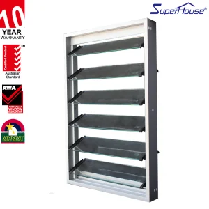AS2047 Certified Aluminum Louver Window, China Direct Factory with 20 Years Window and Door Production Experience