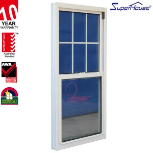 Florida Code Certified Aluminum Single Hung Window Technoform Strip Thermal Insulation Storefront Window for Retail Store