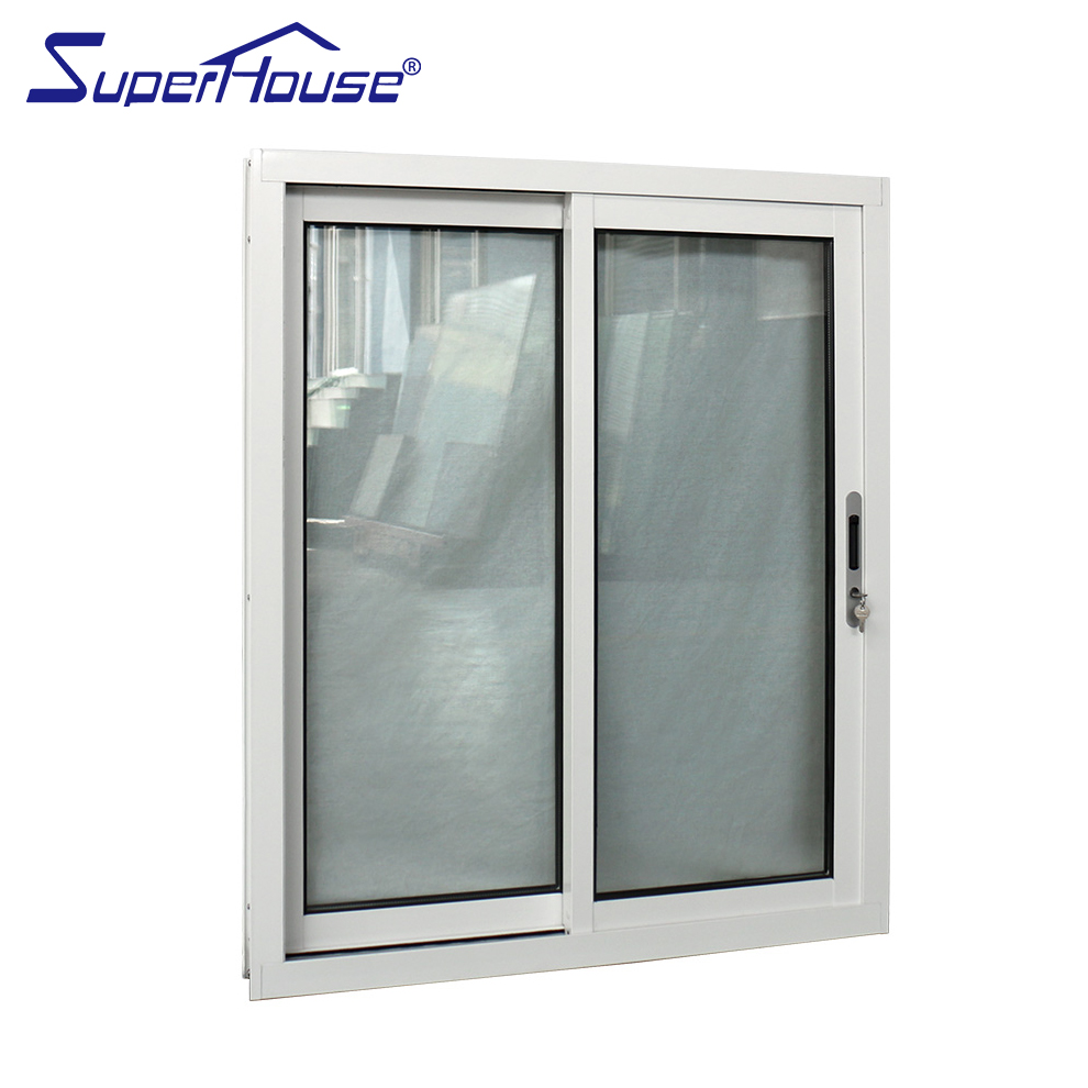 Hotel 4 Inch Limit Opening Aluminum Sliding Window Low-E Reflective Glass Waterproof Privacy Protection Customized for Bathroom