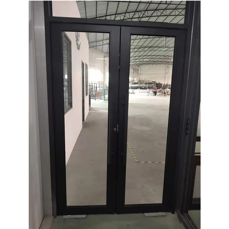 Apartment Commercial Used Emergency Braking Aluminum Insulated clear Tempered Glass Passwords Sensor Card Entrance Front Door