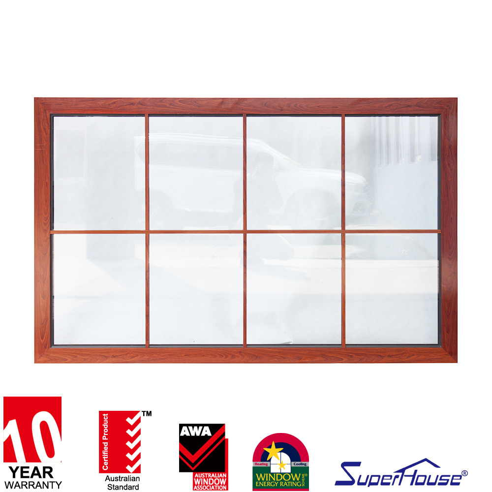 Tempered Glass Modern Design Window with Anti-UV Protection for Living Room & Bathroom Aluminum Alloy Fixed Window