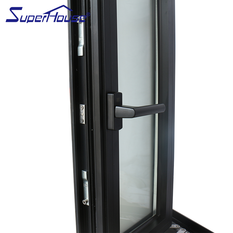 NZ Coastal Windproof Villa Windows Tilt Turn Sliding Casement Aluminum Frame 316SS Hardware
