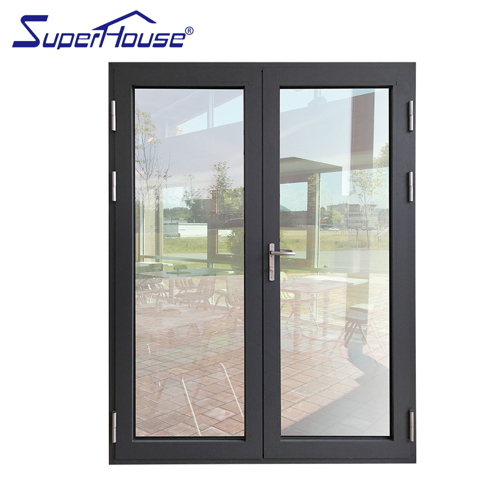 Custom Hinged Door Factory Thermal Alloy Entrance House Entry Impact Break Modern Soundproof Swing Door