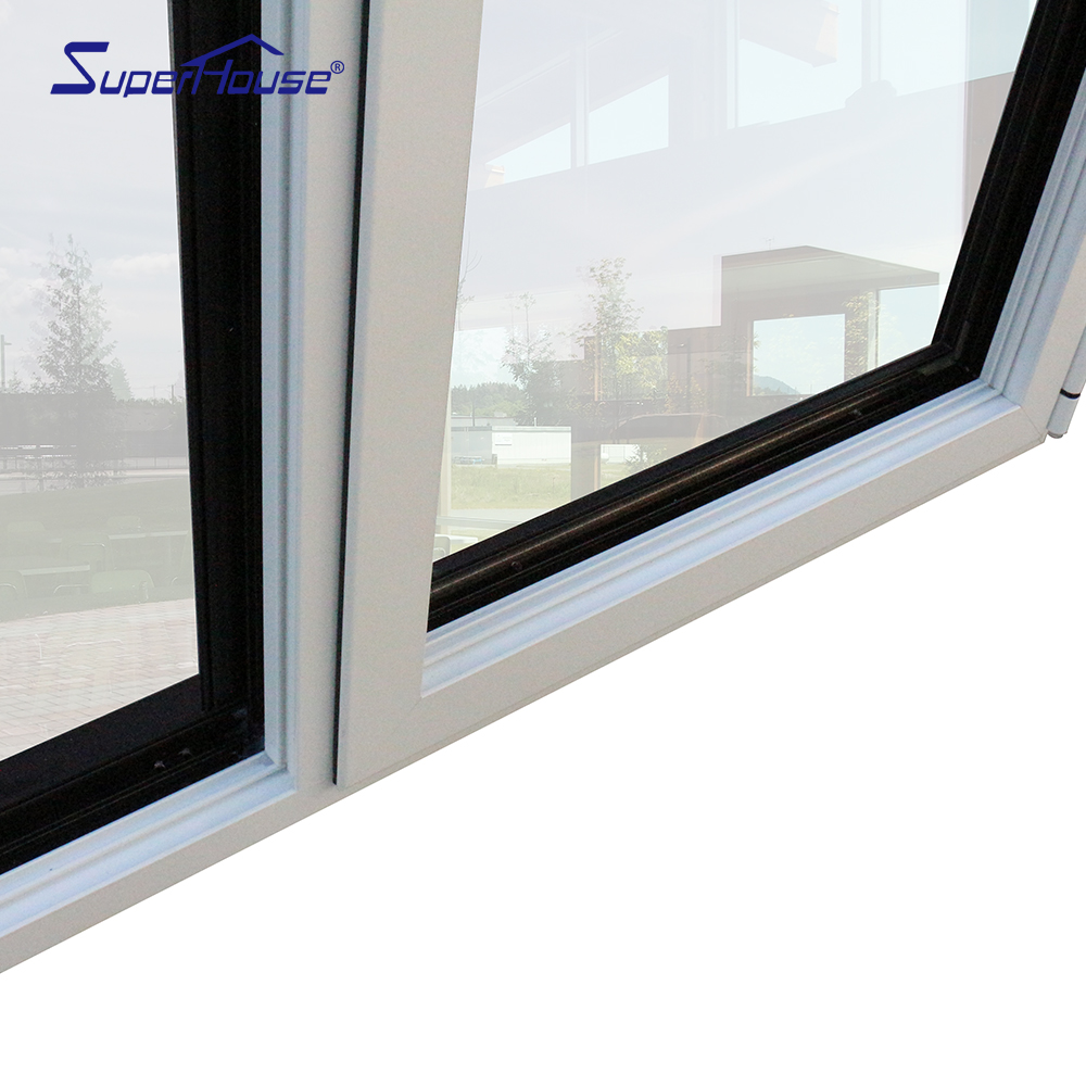 Customized High Quality Aluminum windows Double Tempered Glass Soundproof Hurricane Impact Aluminium Casement Window
