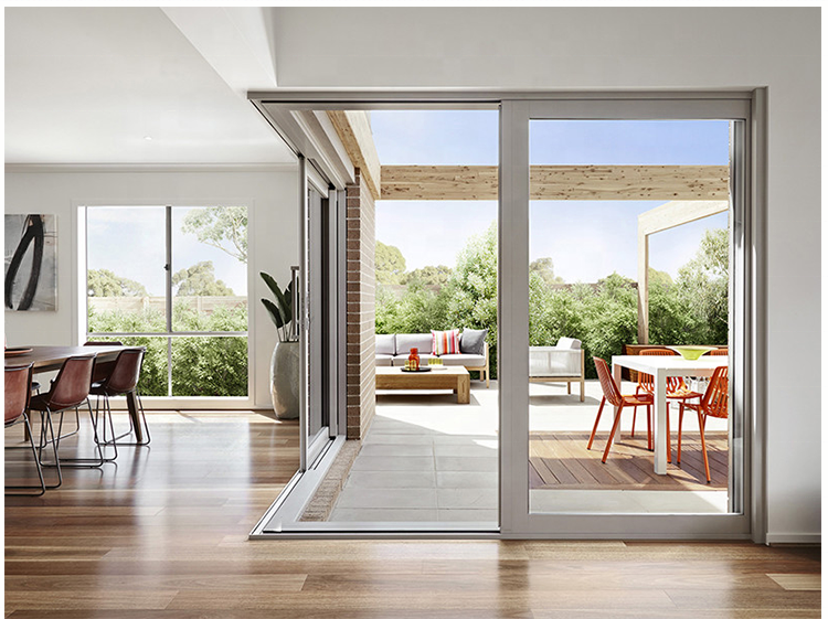 Modern USA Standard Certified Aluminum Alloy Glass Sliding Door with Finished Surface for Hotel Exterior Use