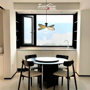 NOA Hurricane Proof Window Large Single Vision Panel Double Tempered Glass German Hardware 10 Years Warranty for Kitchen Living