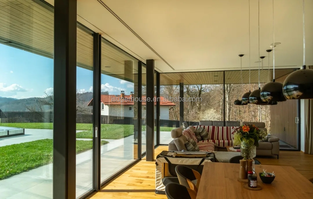 Hurricane Impact Aluminium Accordion Bifolding Doors Fold Door Tempered Glass Folding Door Can Be Casement Open