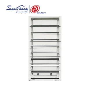 Superhouse Manual  Adjustable Aluminum Glass Louver Window With Security  Stainless Steel Aluminum Screen for Safety