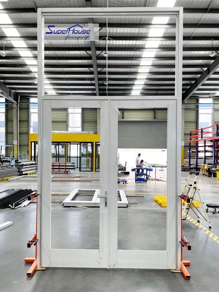Australia  Popular School Door Commercial Exterior Aluminium Glass Escape Doors  with Pull bar Door Closer