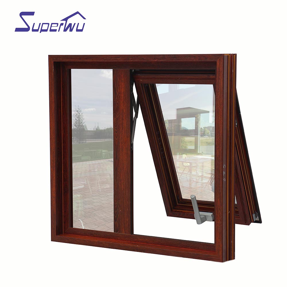 AS2047 Standard Modern Design Sound Insulation  Customized Durable Awning Window with Fixed Window for Villa & Hotel