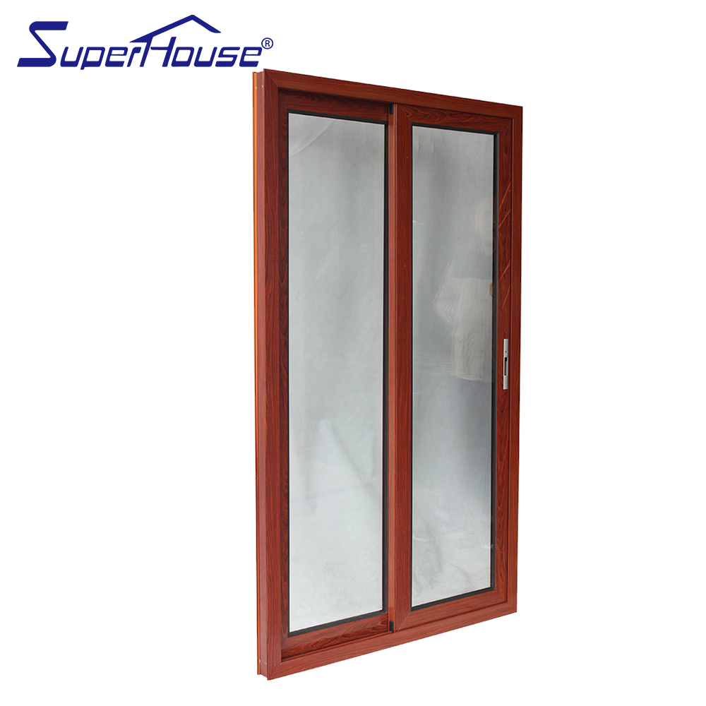 Customized Aluminum Double Tempered Glass Sliding Door NFRC AS2047 Balcony Courtyard Avoid Hurricane Impact Sliding Door