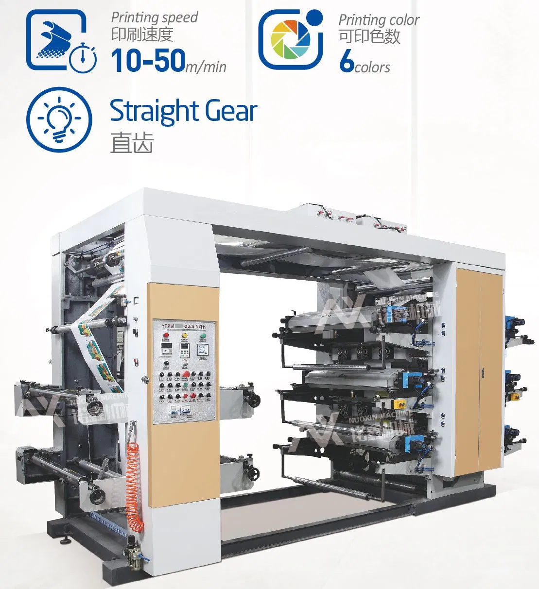 4 Máquina de Impressão Flexográfica com Tinta à Base de Água para Papel PE BOPP