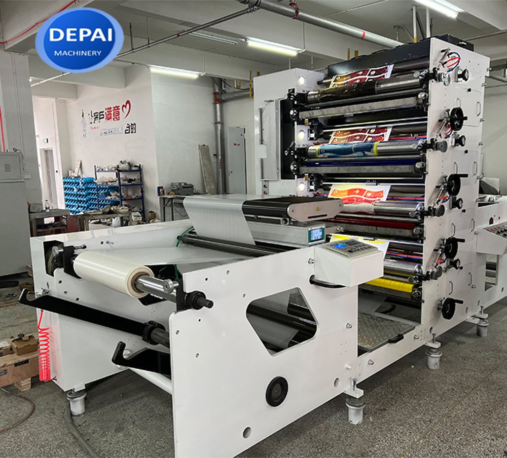 Máquina de Impressão Flexográfica de Alta Qualidade Tipo Empilhado 4 para Copos de Papel Descartáveis